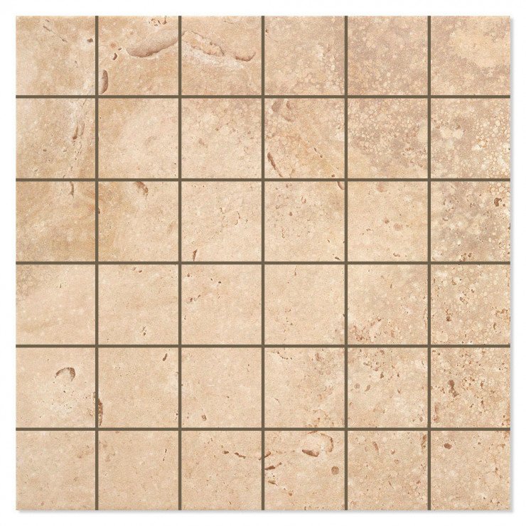 Mosaik Klinker Stenhamra Brun Mat 30x30 (5x5) cm-0